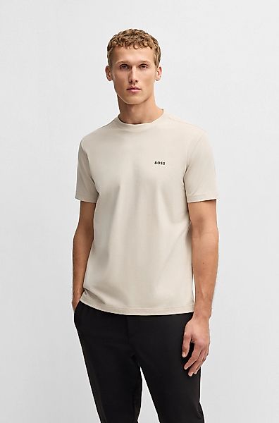 BOSS GREEN Rundhalsshirt "Tee", mit gummiertem Kontrast-Logo günstig online kaufen