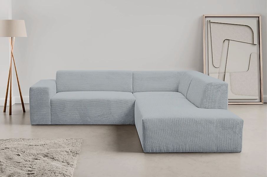 WERK2 Ecksofa "Zeus-M, tolles Sofa mit schönen Details, L-Form", Curvy Tren günstig online kaufen