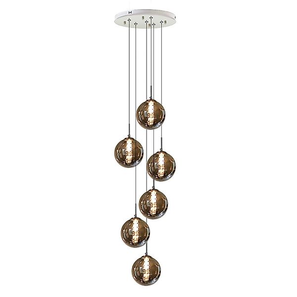 ZMH Pendelleuchte LED Höhenverstellbar Kronleuchter Glas günstig online kaufen