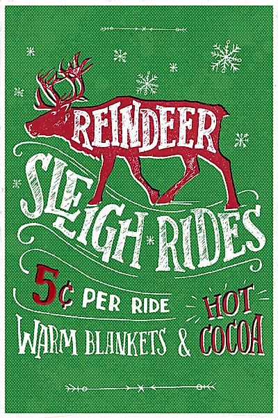 queence Metallbild »Reindeer Sleigh Rides«, (1 St.) günstig online kaufen