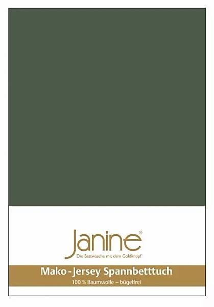 Janine Janine Spanbetttuch Mako-Feinjersey 5007 olivgrün (76) Größe:  100x2 günstig online kaufen