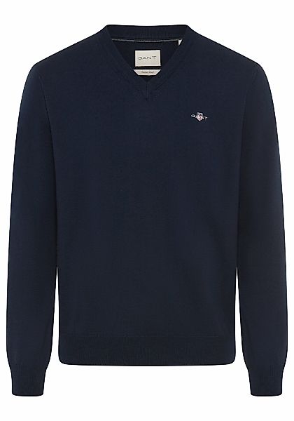 Gant V-Ausschnitt-Pullover "COTTON/WOOL", normale Passform, Strickpullover günstig online kaufen
