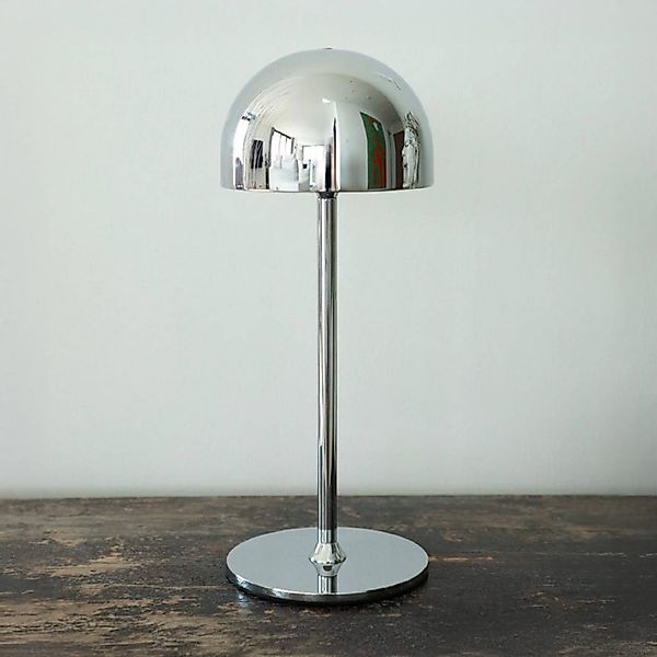 LED-Akku-Tischleuchte Tim, chromfarben, Höhe 30 cm, IP54 günstig online kaufen