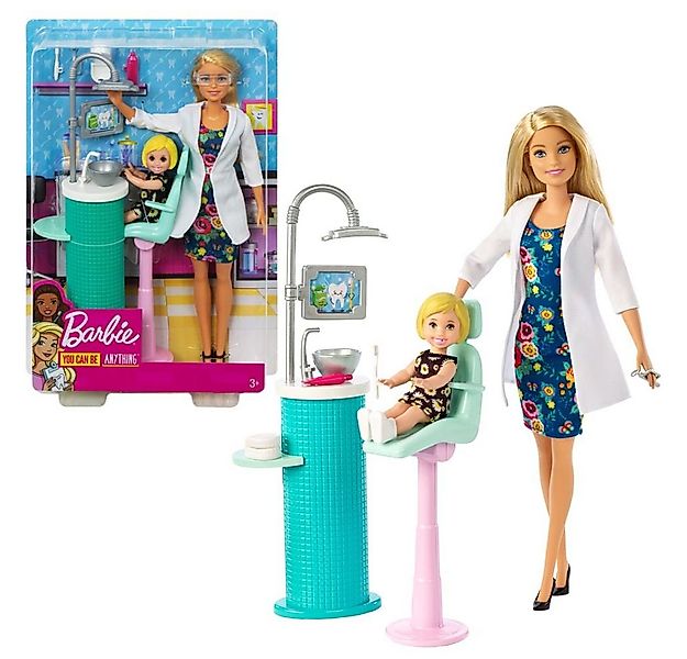 Barbie Anziehpuppe Barbie Zahnärztin Spiel-Set mit Möbel, Puppe & Accessoir günstig online kaufen