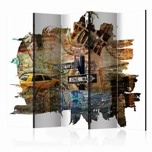 artgeist Paravent New York Collage II [Room Dividers] mehrfarbig Gr. 225 x günstig online kaufen