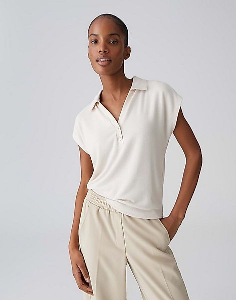 OPUS Shirttop Weiches Poloshirt aus ECOVERO™ Viskosemix weicher Griff und l günstig online kaufen