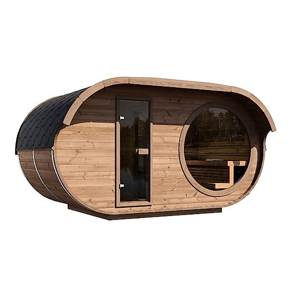 Weka Saunahaus Keila Thermoholz Oval ohne Ofen günstig online kaufen