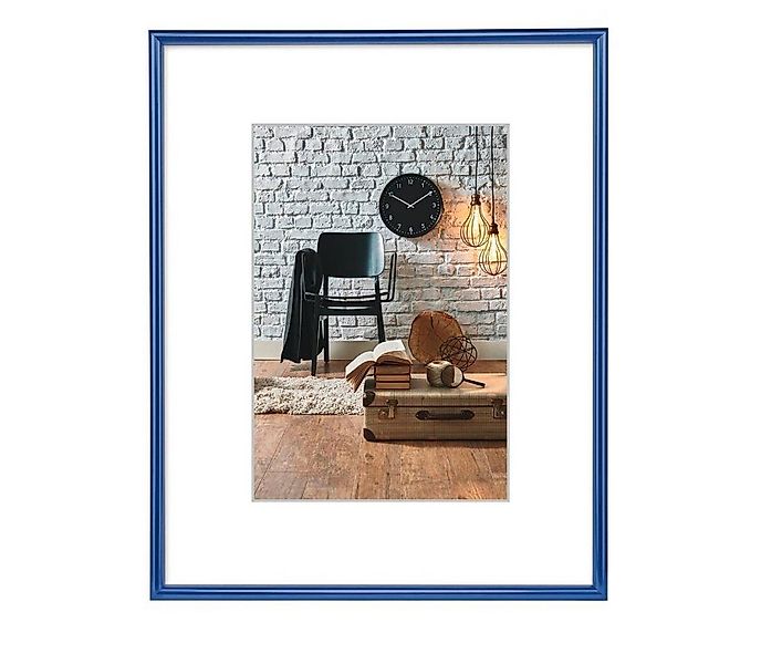Hama Bilderrahmen Kunststoffrahmen Sevilla, Blau, Polystyrol, 29,7 x 42 cm günstig online kaufen
