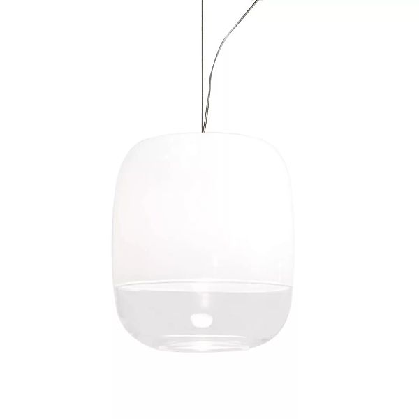Prandina - Gong LED S1 Pendelleuchte - weiß/matt/H x Ø 21x18cm/Struktur mat günstig online kaufen
