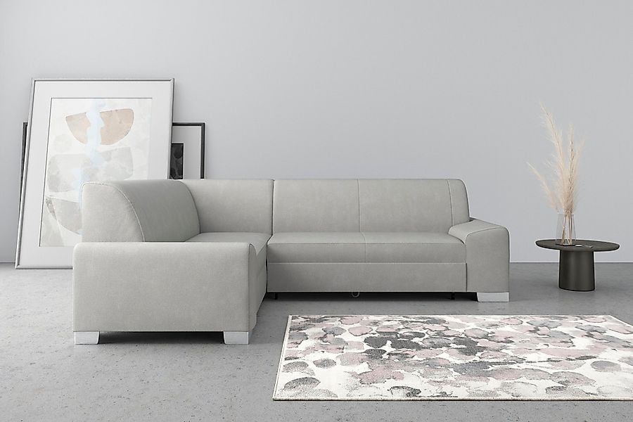 DOMO collection Ecksofa "Anzio in kubischer Formensprache, flache Armlehnen günstig online kaufen