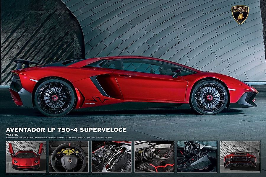 Close Up Poster Lamborghini Aventador LP750-4 günstig online kaufen