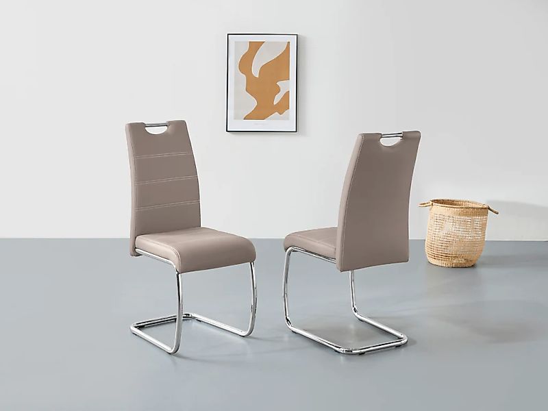 HELA Freischwinger "Flora, Esszimmerstühle", (Set), 1 St., Kunstleder, Schw günstig online kaufen