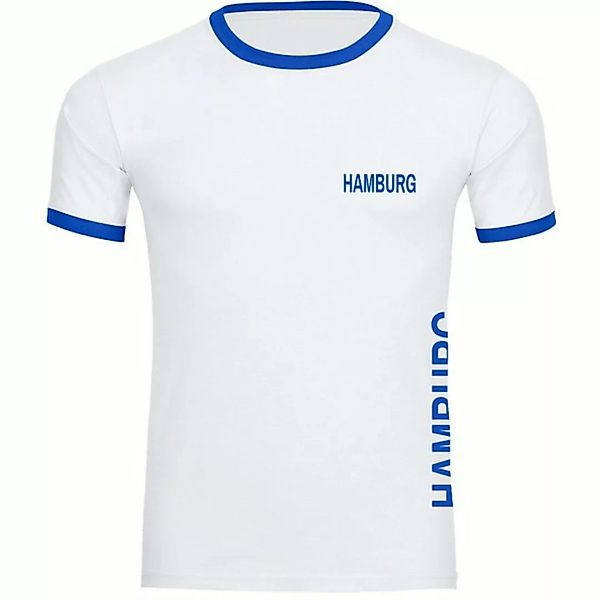 multifanshop T-Shirt Kontrast Hamburg - Brust & Seite - Männer günstig online kaufen