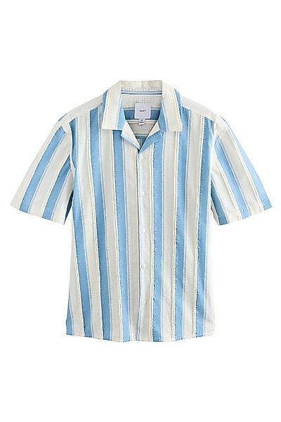Next Kurzarmhemd Kurzarmhemd mit Strukturstreifen aus Baumwolle (1-tlg) günstig online kaufen
