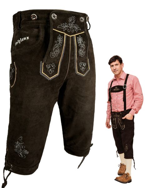 HOFGLANZ Trachtenlederhose Herren traditionelle Lederhose lang günstig online kaufen