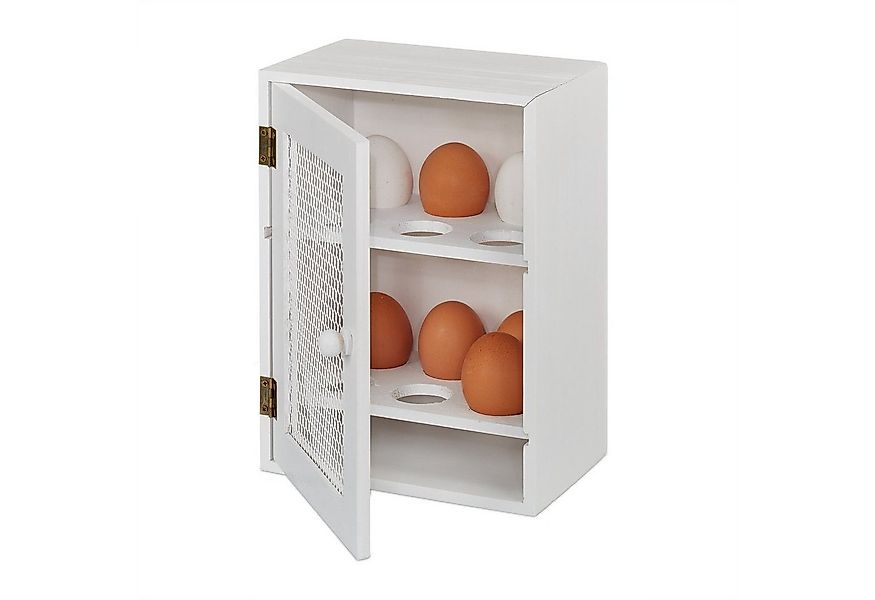 relaxdays Vorratsschrank Holz Eierschrank weiß günstig online kaufen