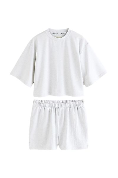 Next Pyjama Kurzer strukturierter Pyjama (2 günstig online kaufen