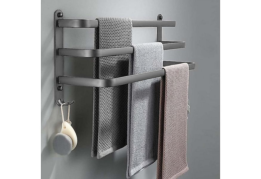 LuxusKollektion Handtuchstange Handtuchhalter 60cm ohne Bohren Wand Bad Küc günstig online kaufen