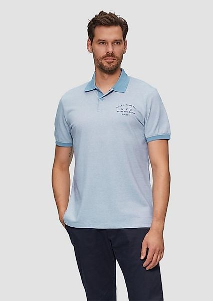 s.Oliver Kurzarmshirt Poloshirt aus Baumwollpiqué mit Kontrast-Details Artw günstig online kaufen