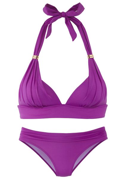 LASCANA Triangel-Bikini Toni mit goldfarbenen Accessoires günstig online kaufen