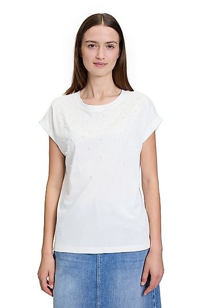 Betty&Co Kurzarmshirt Betty & Co Casual-Shirt mit Perlen (1-tlg) Perlen günstig online kaufen