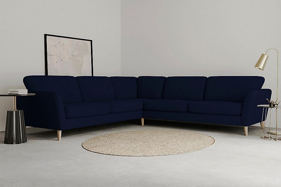 Home affaire Ecksofa "MARSEILLE 278/278 cm, L-Form, Webstoff, Flachgewebe, günstig online kaufen