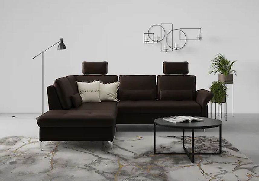 Home affaire Ecksofa »Palm Beach L-Form« Federkern, mit Sitztiefenverstellu günstig online kaufen