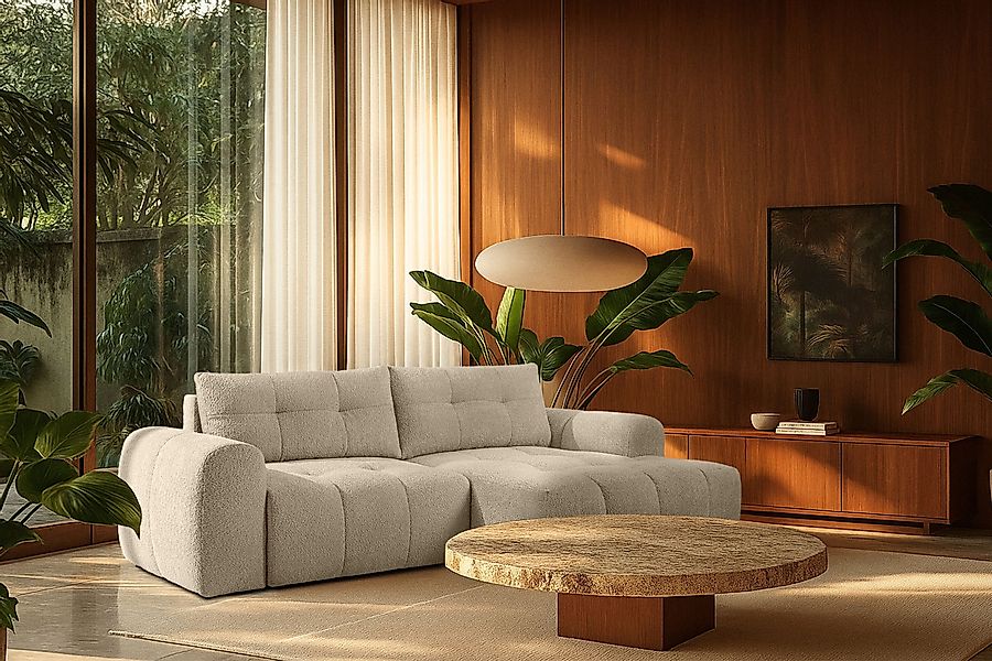 KONSIMO® Ecksofa RAVIA mit Schlaffunktion, Modern-Stil, günstig online kaufen
