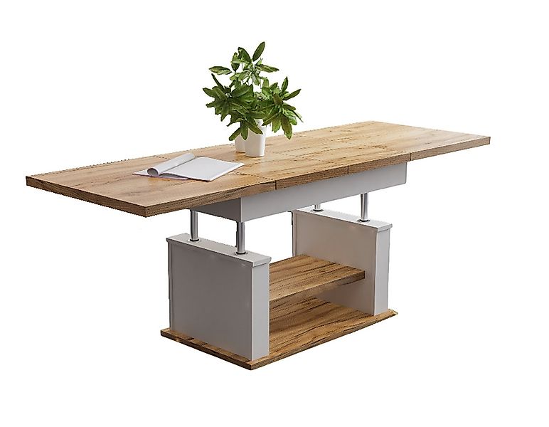 designimpex Couchtisch DA-666 höhenverstellbar ausziehbar 120/200 cm Esstis günstig online kaufen