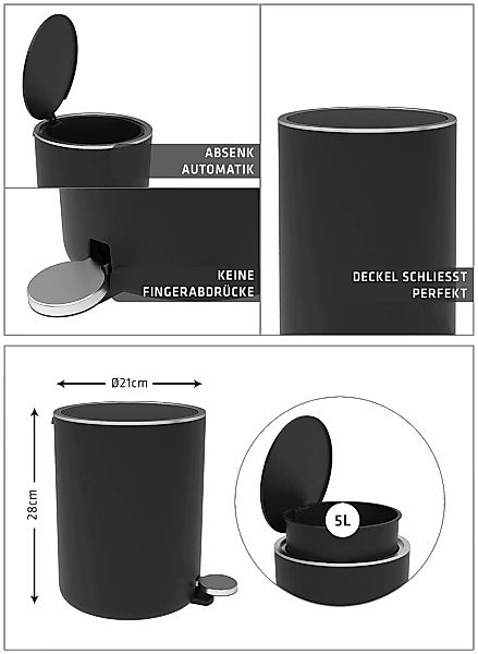 Bischof Kosmetikeimer "Design Bad", 1 Behälter, Ø 21 cm, Höhe 28 cm, Fassun günstig online kaufen