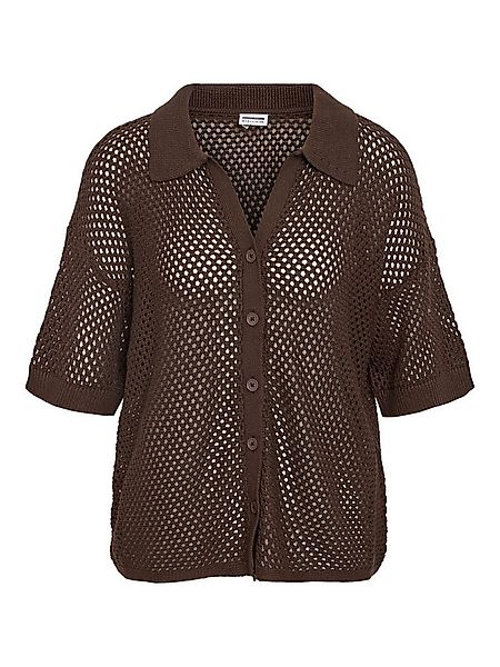 Noisy may Blusenshirt Luftiges Design Transparent mit Knopfleiste, Kragen N günstig online kaufen