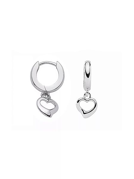 Adelia´s Paar Ohrhänger "925 Silber Ohrringe Creolen Herz Ø 11,8 mm", Silbe günstig online kaufen