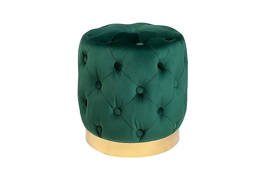 riess-ambiente Sitzhocker MODERN BAROCK 37cm dunkelgrün / gold, Hocker · Sa günstig online kaufen
