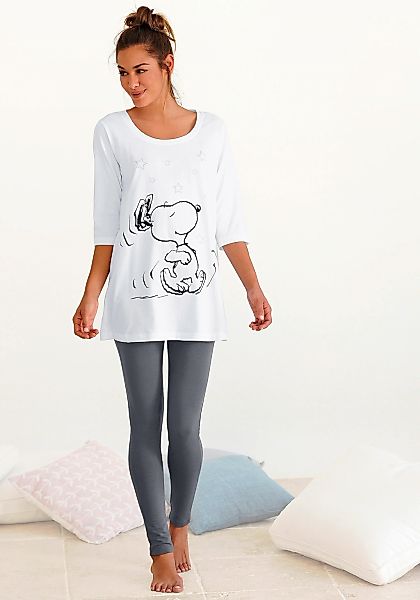 Peanuts Pyjama 2 Stk. tlg., mit Leggings und legerem Shirt mit Snoopy Druck günstig online kaufen