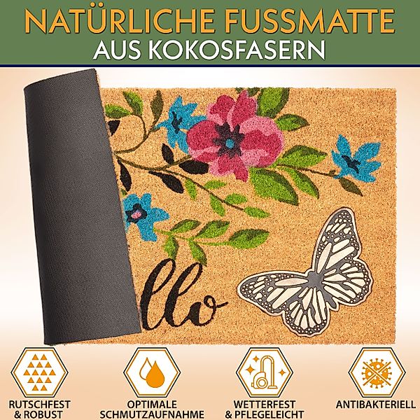 BRUBAKER Fußmatte Blumen und Pflanzen - günstig online kaufen