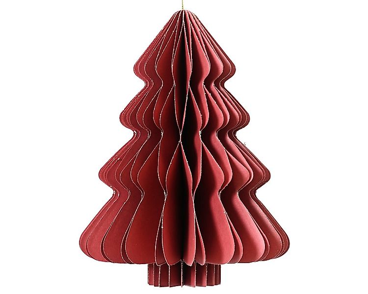 Decoris season decorations Dekofigur Baum Papier rot 15cm günstig online kaufen