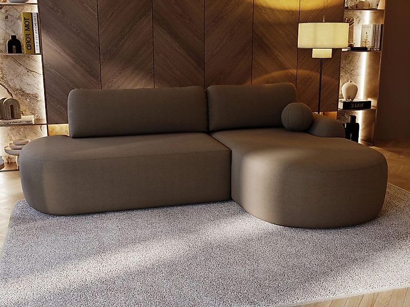 GrainGold Ecksofa mit Schlaffunktion und Bettkasten günstig online kaufen