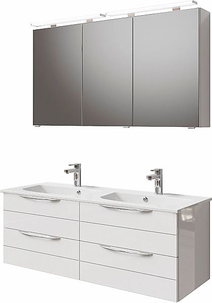 Saphir Badmöbel-Set "Serie 6025 2-teilig Mineralmarmor-Waschtisch mit LED-S günstig online kaufen