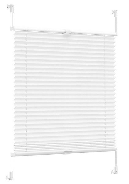 OUBO Plissee Ohne Bohren klemmfix Weiß, Klemmträger, Easyfix Faltrollo mit günstig online kaufen