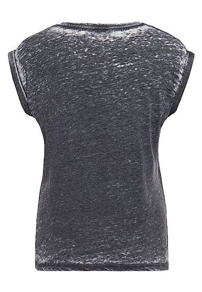 QueenKerosin Print-Shirt Bad Ass Babe (1-tlg) mit Roll-Up-Sleeves günstig online kaufen