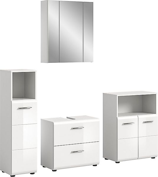 welltime Badmöbel-Set FLORENZ, TOPSELLER!, 4-teilige Badkombination, hochwe günstig online kaufen