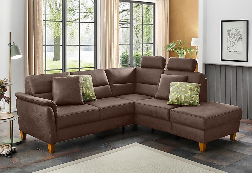 Home affaire Ecksofa "Palmera L-Form, B: 236 cm" optional Bettfunktion & Be günstig online kaufen