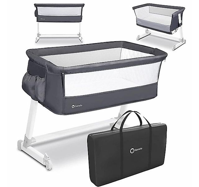 lionelo Beistellbett Lionelo Theo Baby Beistellbett Kinderbett grau Babybet günstig online kaufen