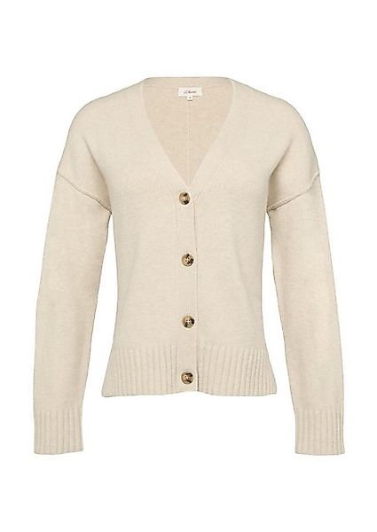 s.Oliver Strickjacke Strickjacke mit Ziernähten und Schlitz am Saum Ziernah günstig online kaufen