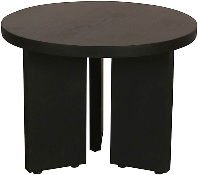byLIVING Couchtisch »Round«, (1 St.), aus 2,5cm starkem Massivholz schwarz, günstig online kaufen