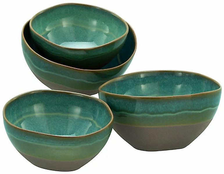 CreaTable Schale »Basalt Bio, Bowl Set 4-tlg« 4 Stk. aus Steinzeug Organisc günstig online kaufen