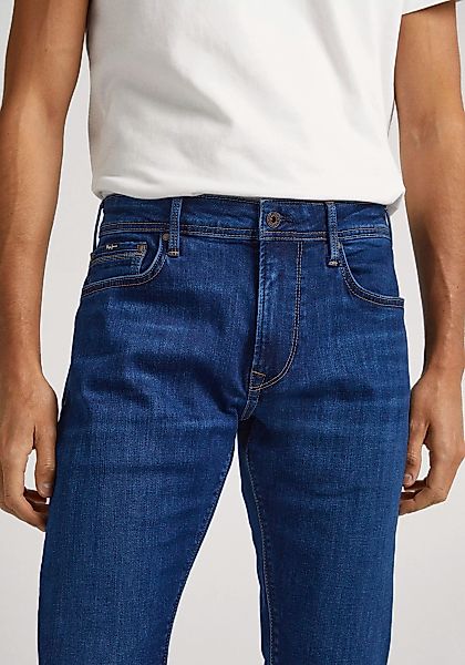 Pepe Jeans Herren Jeans STANLEY - Tapered Fit - Blau - Dark Blue Denim günstig online kaufen