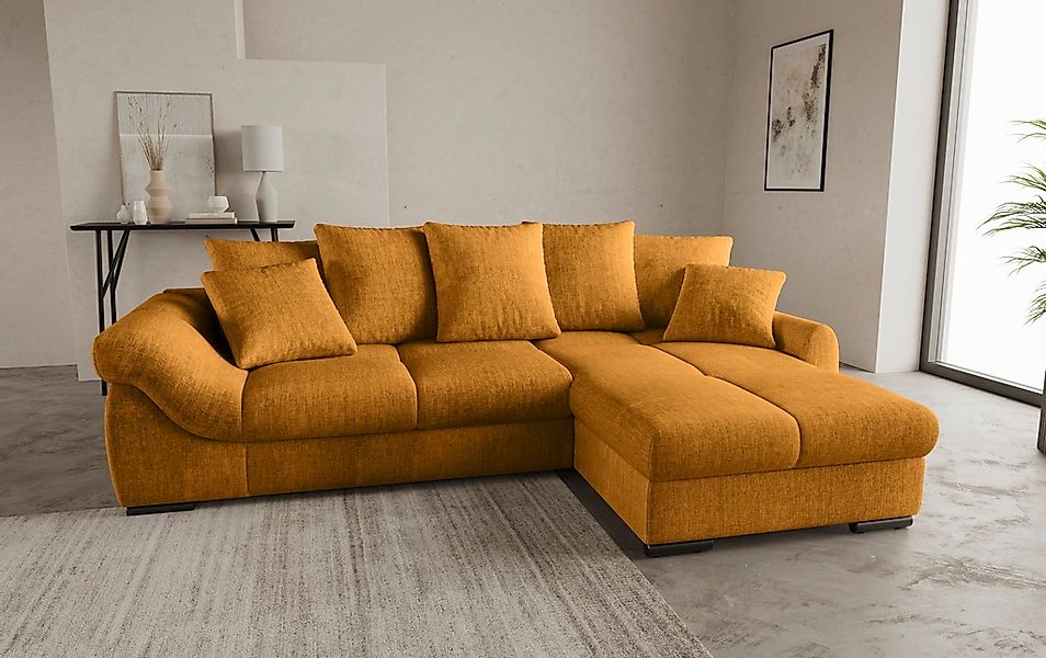 Mr. Couch Ecksofa »Livorno L-Form«, inkl. Hochschläfer-Bettauszug, XL-Bettk günstig online kaufen
