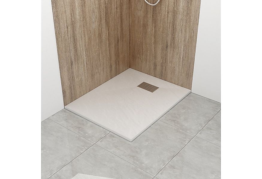 WITEN&NOCK Duschwanne Superflach Duschtasse mit Edelstahl Abflussrinne mit günstig online kaufen