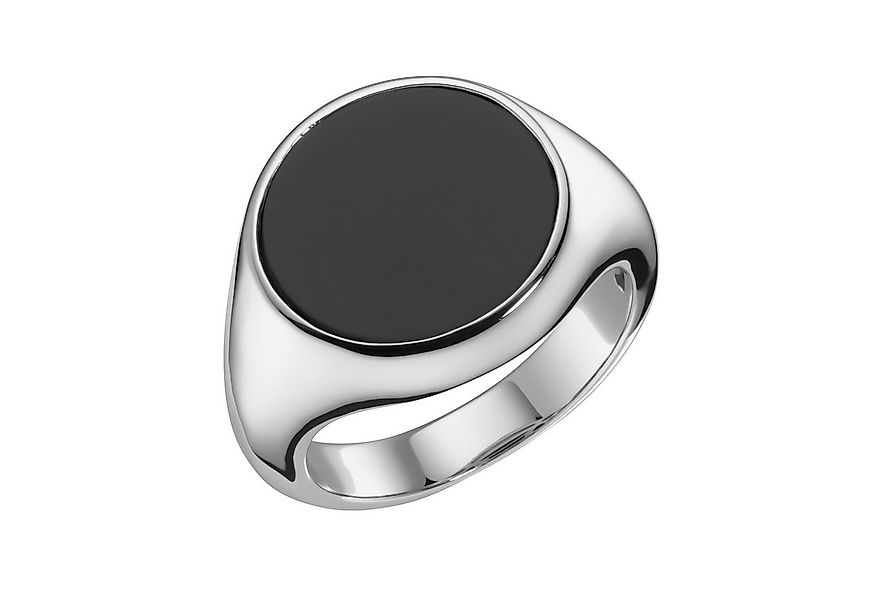GIORGIO MARTELLO MILANO Silberring Siegelring mit schwarzem Achat, Silber 9 günstig online kaufen